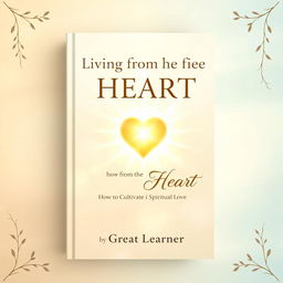 Book cover design for 'Living from the Heart: How to Cultivate Spiritual Love' by Great Learner