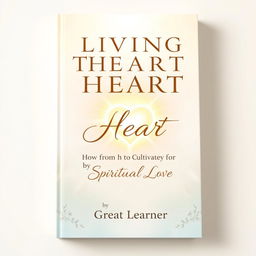 Book cover design for 'Living from the Heart: How to Cultivate Spiritual Love' by Great Learner