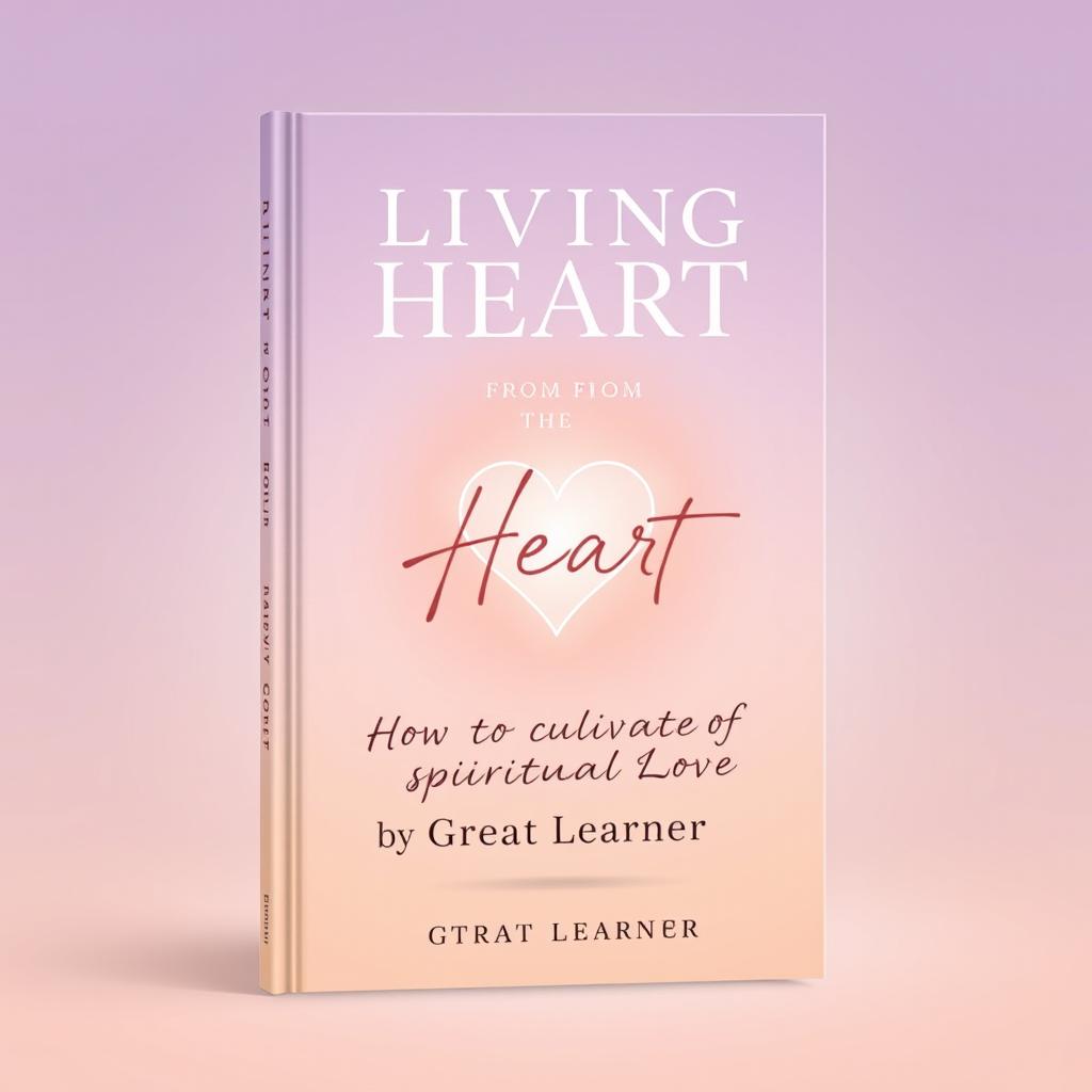 Book cover design for 'Living from the Heart: How to Cultivate Spiritual Love' by Great Learner