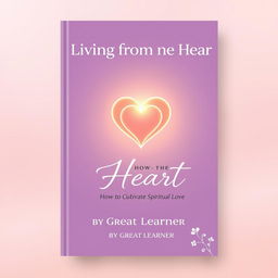 Book cover design for 'Living from the Heart: How to Cultivate Spiritual Love' by Great Learner