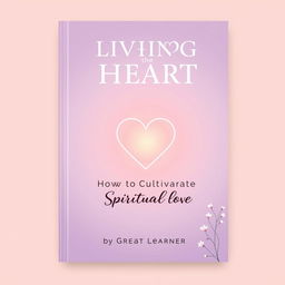 Book cover design for 'Living from the Heart: How to Cultivate Spiritual Love' by Great Learner