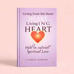 Book cover design for 'Living from the Heart: How to Cultivate Spiritual Love' by Great Learner