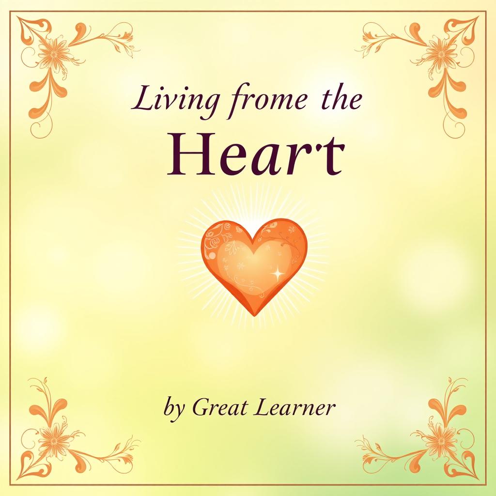 Book cover design for 'Living from the Heart' by Great Learner