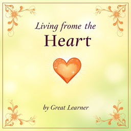 Book cover design for 'Living from the Heart' by Great Learner