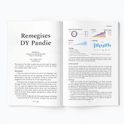 A scholarly piece titled 'Remegises DY Pandie', featuring a sophisticated layout with a focus on academic rigor