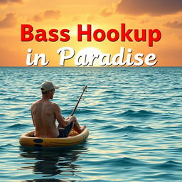 На передньому плані розташований текст "Bass Hookup in Paradise" яскравого кольору