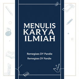 A visually striking cover design for a scholarly book titled 'Menulis Karya Ilmiah'