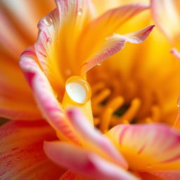 A close-up artistic representation of a flower, focusing on its intricate petals and delicate textures