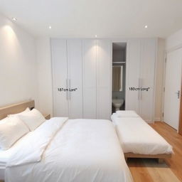 A spacious bedroom with dimensions of 3 meters wide by 6 meters long