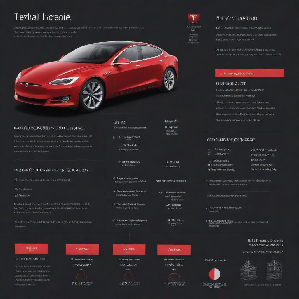 An informative infographic comparing Tesla batteries and operational data store (ODS) technologies, filled with diagrams and statistics presented in an engaging manner