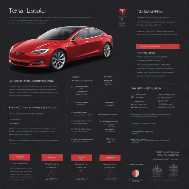 An informative infographic comparing Tesla batteries and operational data store (ODS) technologies, filled with diagrams and statistics presented in an engaging manner