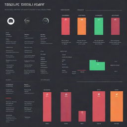 An engaging infographic showing the functioning and comparison of Tesla batteries and operational data store (ODS), complete with vibrant colors, icons, and easy-to-understand statistics