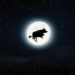 An enchanting depiction of a cheerful cow leaping over a luminous full moon in a star-filled celestial backdrop.