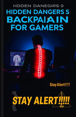 A dimly lit gaming setup featuring a silhouetted gamer hunched over a keyboard and monitor, immersed in a gaming session