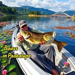 The image features a colorful inscription "Bass Hookup in Paradise" placed artistically in a corner to ensure it does not obstruct the main action