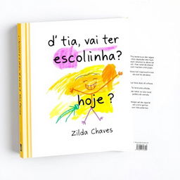 A book cover design featuring a colorful drawing made by a child, which captures a playful and innocent theme suitable for a children's book