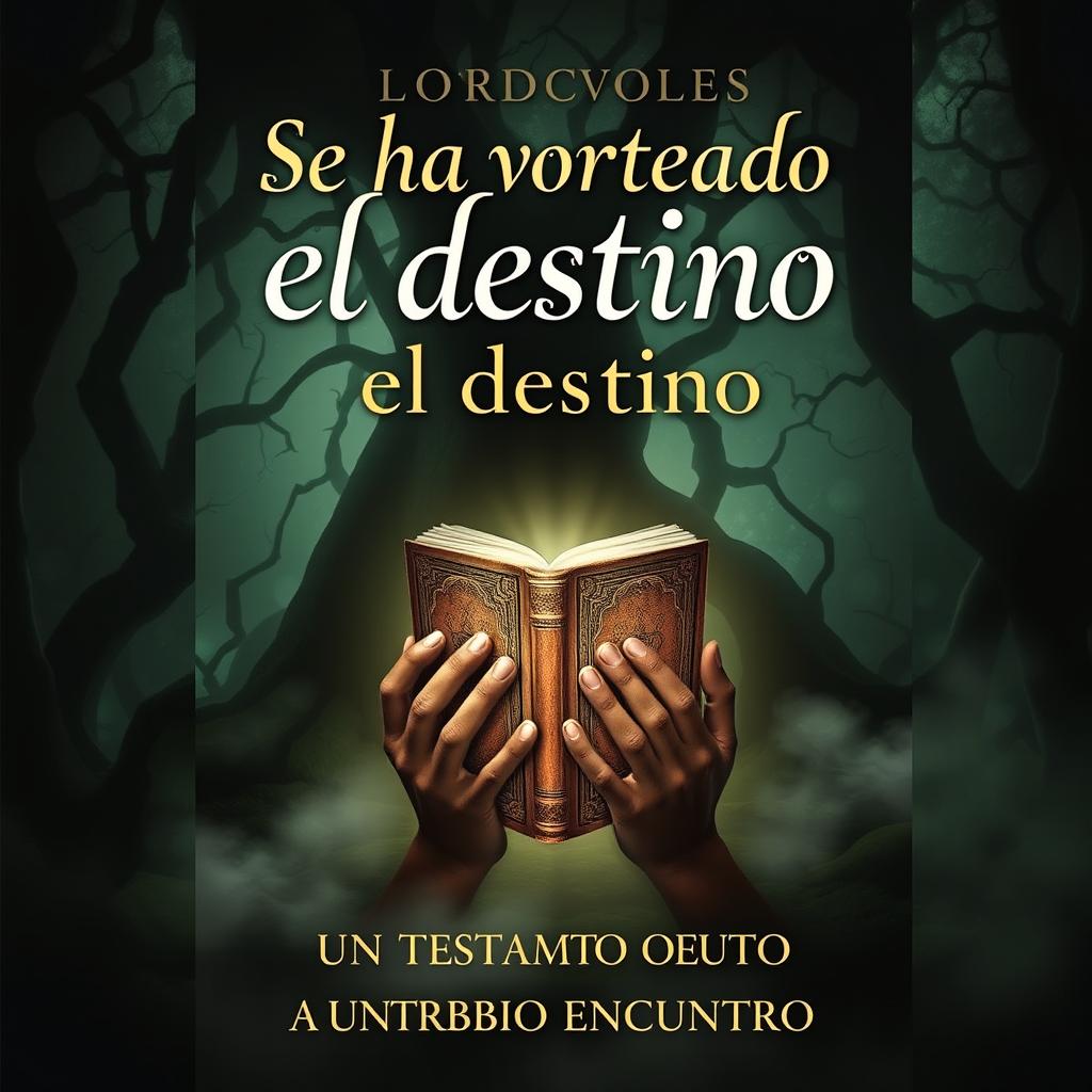 The book cover for 'Se ha volteado el destino' featuring a mysterious and captivating design