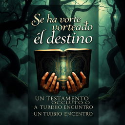 The book cover for 'Se ha volteado el destino' featuring a mysterious and captivating design