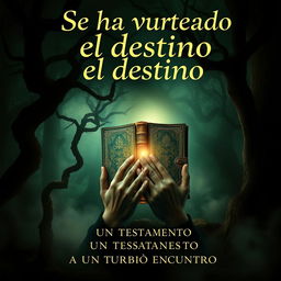 The book cover for 'Se ha volteado el destino' featuring a mysterious and captivating design