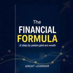 A sleek and modern book cover design for "The Financial Freedom Formula: A Step-by-Step Guide to Wealth" by Great Learner