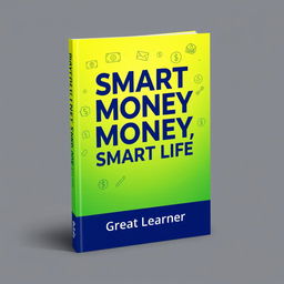 A visually striking book cover design for "Smart Money, Smart Life" by Great Learner