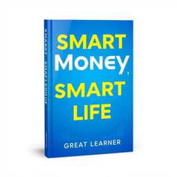 A visually appealing book cover design for "Smart Money, Smart Life" by Great Learner