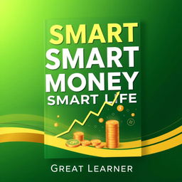 A captivating book cover for "Smart Money, Smart Life" by Great Learner