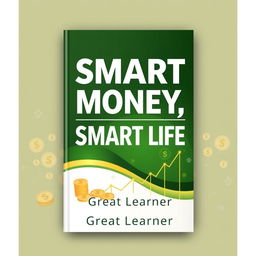 An eye-catching book cover design for "Smart Money, Smart Life" by Great Learner