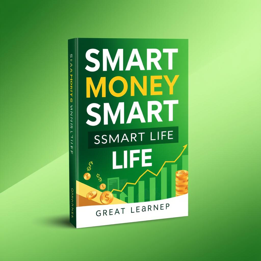 An eye-catching book cover design for "Smart Money, Smart Life" by Great Learner