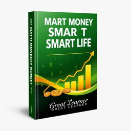 An eye-catching book cover design for "Smart Money, Smart Life" by Great Learner