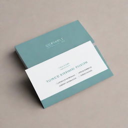 A professional business card template with clean lines, a minimalist design, and a tasteful color scheme. The card should include placeholders for name, job title, contact information, and company logo.