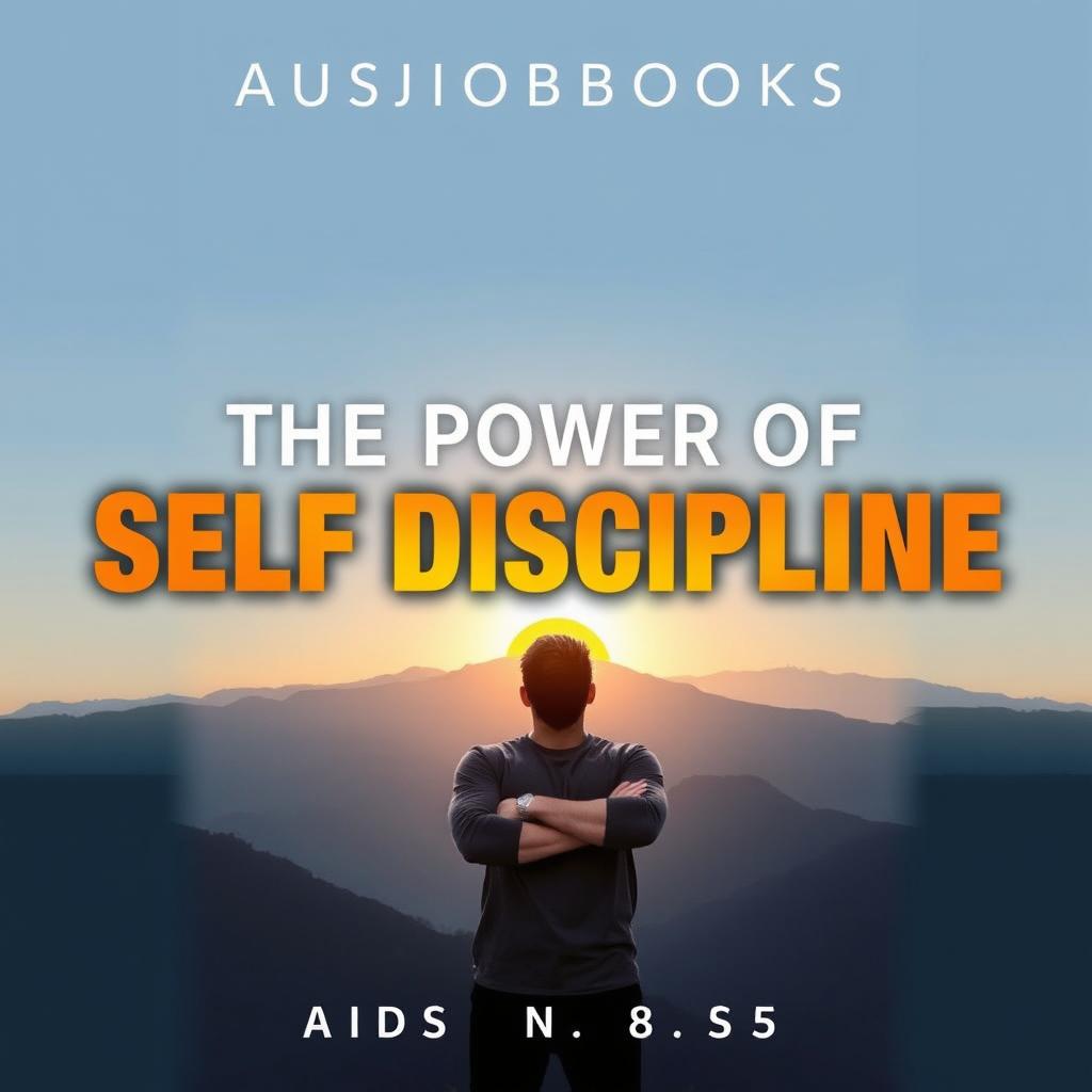 An audiobook cover design for 'The Power of Self Discipline'