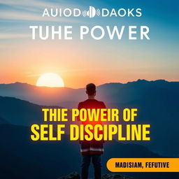 An audiobook cover design for 'The Power of Self Discipline'