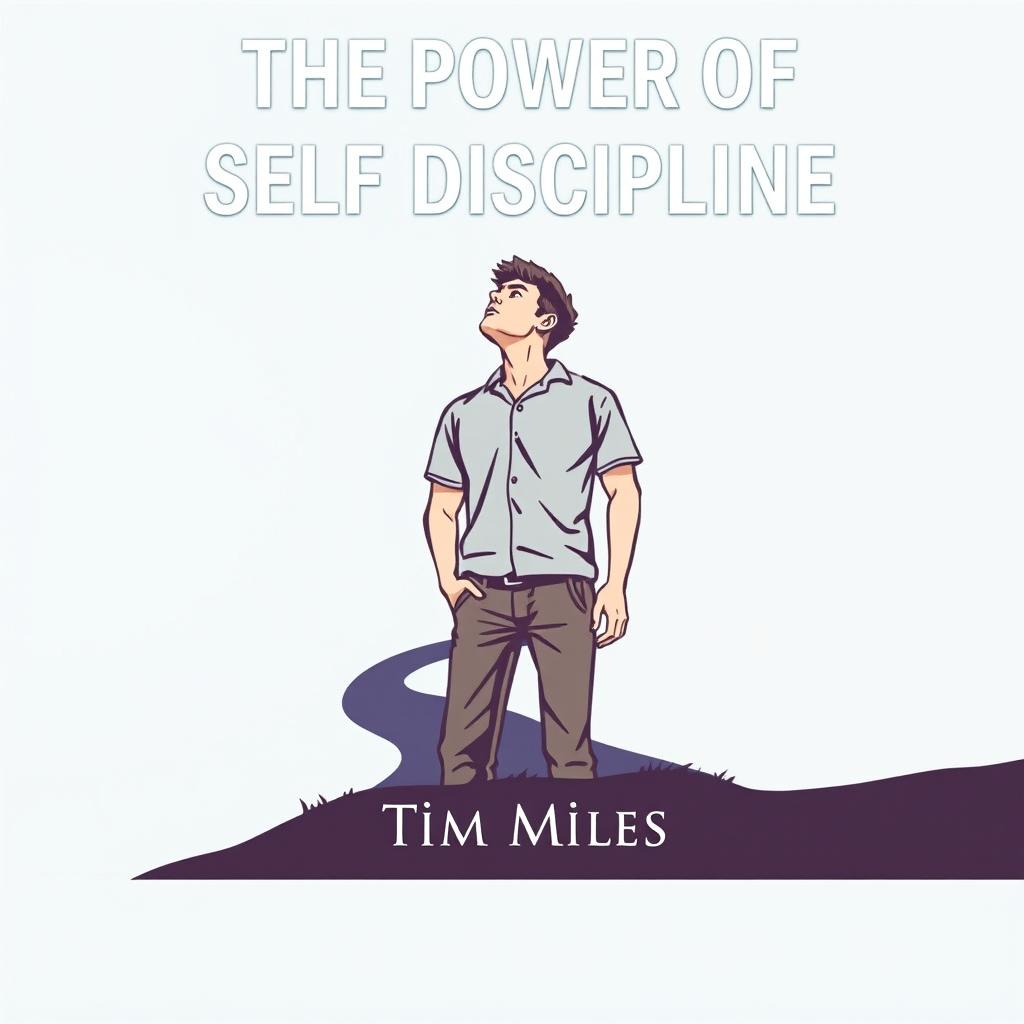 An audiobook cover design for 'The Power of Self Discipline' featuring the title prominently at the top