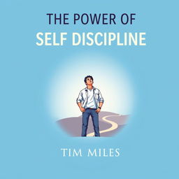 An audiobook cover design for 'The Power of Self Discipline' featuring the title prominently at the top