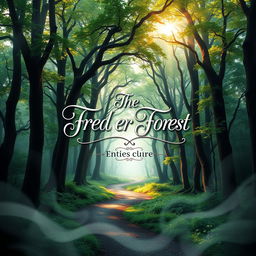 An elegant and eye-catching eBook cover design featuring a mystical forest with vibrant colors