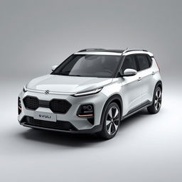 A stunning 3D render of a completely new car design that beautifully combines the sleek and aerodynamic lines of the 2024 Kia Soul with the robust and powerful features of the 2024 Suzuki Smile Wagon