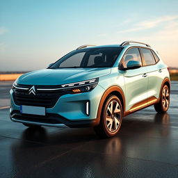 A completely new car design that combines characteristics and styles of the Citroen Visa 1988 and Dacia Sandero 2024