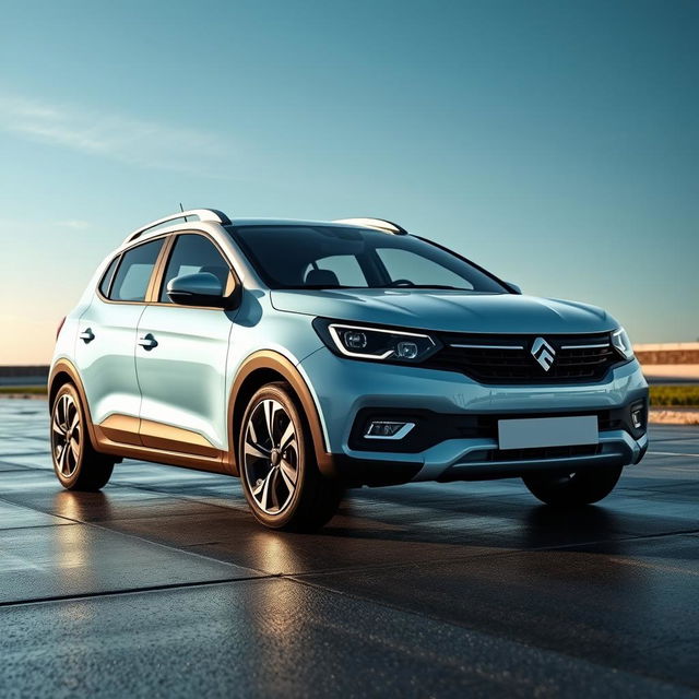 A completely new car design that combines characteristics and styles of the Citroen Visa 1988 and Dacia Sandero 2024