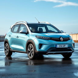 A completely new car design that combines the retro characteristics and style of the 1988 Citroen Visa with the modern lines and power of the 2024 Dacia Sandero