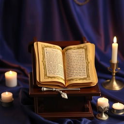 A beautifully crafted miniature Torah scroll, intricately designed with rich, ornate decorations and golden embellishments