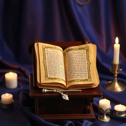 A beautifully crafted miniature Torah scroll, intricately designed with rich, ornate decorations and golden embellishments