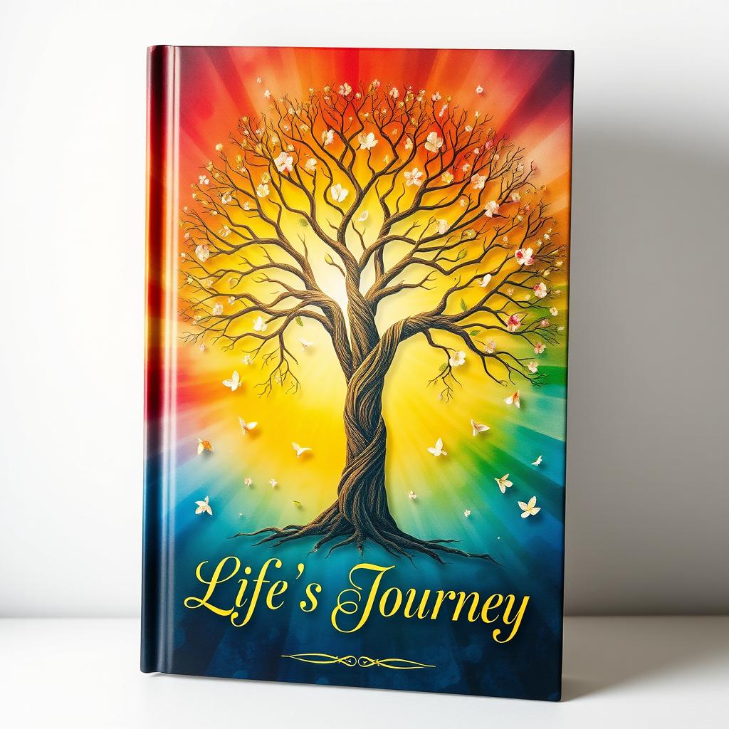 A captivating book cover design that embodies the theme of life