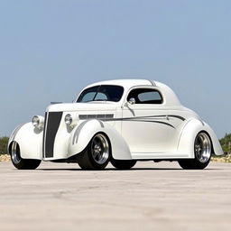 1939 Chevrolet Coupe redesigned as a supercar with a widebody style