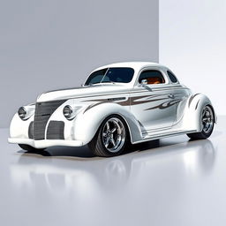 1939 Chevrolet Coupe redesigned as a supercar with a widebody style