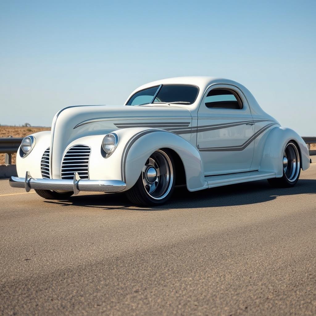 1939 Chevrolet Coupe redesigned as a supercar with a widebody style