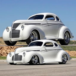 1939 Chevrolet Coupe redesigned as a supercar with a widebody style