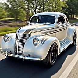 1939 Chevrolet Coupe redesigned as a supercar with a widebody style