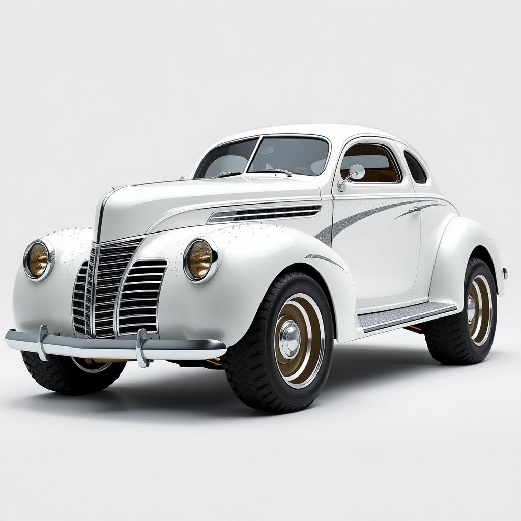 Super widebody 1939 Chevrolet Coupe redesigned as a striking supercar with influences from Gundam aesthetics