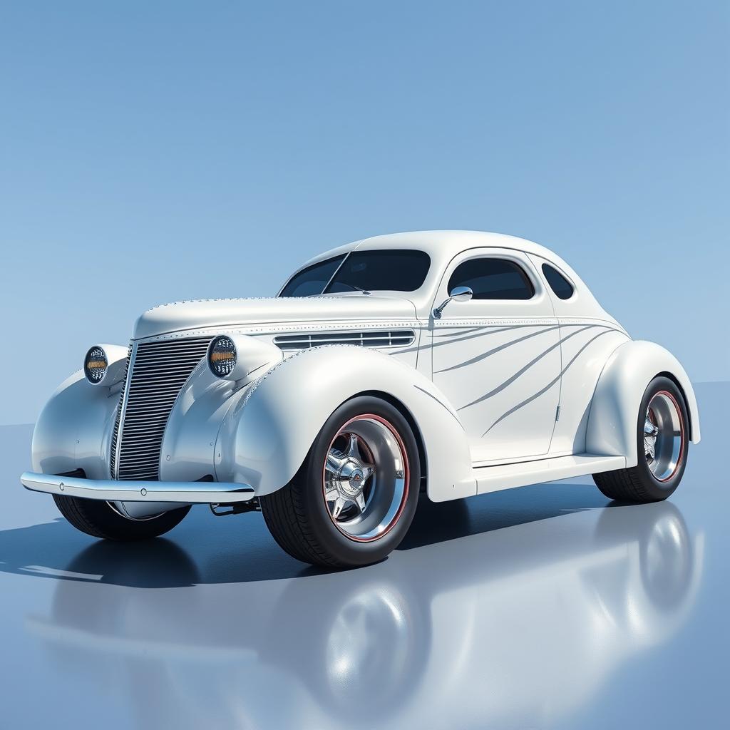 Super widebody 1939 Chevrolet Coupe redesigned as a striking supercar with influences from Gundam aesthetics